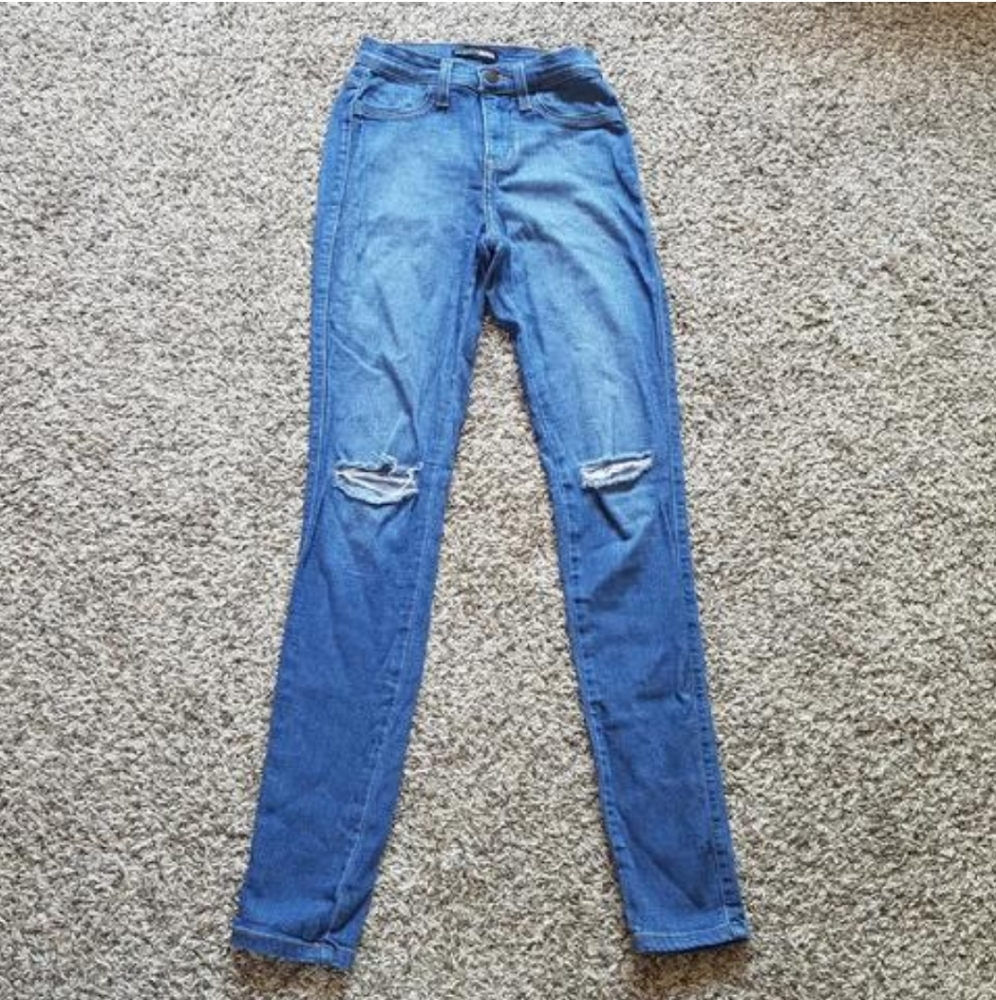 Fashion Nova Shape Butty Distress Denim Jean